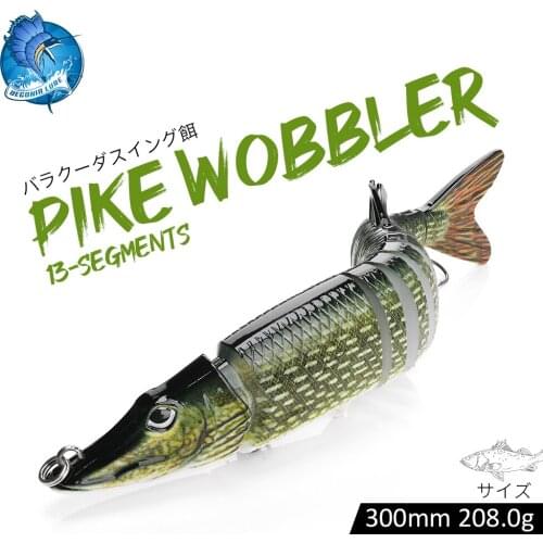 Begonia Lure Super Big Pike Wobbler Swimbait for Fishing 30CM 208G Crankbait Artificial Bait Sinking Wobbler Fishing Accessories
