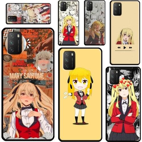 Mary saotome Kakegurui Anime For Xiaomi Mi 11 Ultra 9T 10T Pro Mi Note 10 Lite Phone Case For POCO X3 Pro M3 F1 F2 F3
