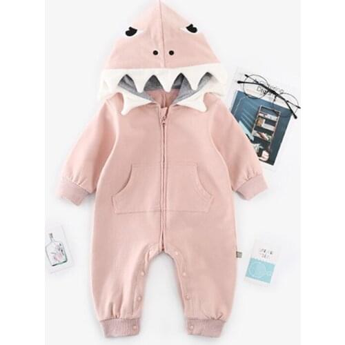 Kid Boy Girl Shark Romper Jumpsuit Playsuit Outfits Clothes Costume Cute Children Kids Autumn New Fashion Clothes