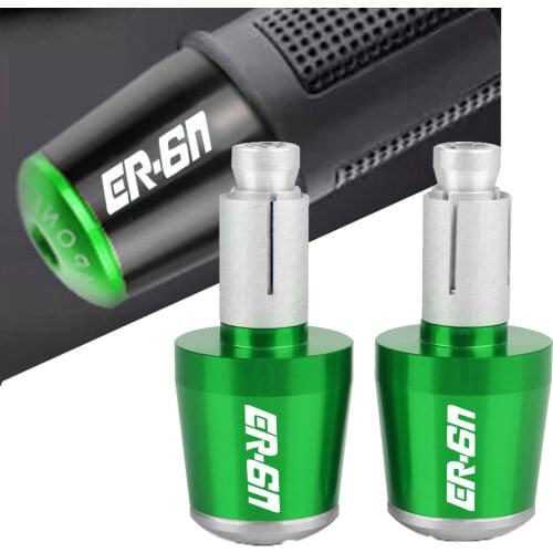 FOR KAWASAKI ER6N ER-6N 2009-2017 Motorcycle 7/8'' 22MM CNC Handlebar End Moto Grip Ends Plus Handle Bar Grips Ends Tips Caps