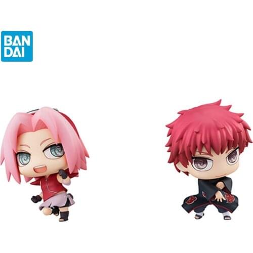 BANDAI MegaHouse Naruto Shippuden Haruno Sakura Sasori 2Pcs Q Japan Anime Figurine Action Figure Collection Model Gift Kids Toys