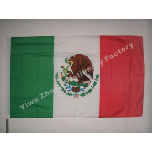 Mexico Flag 150X90cm (3x5FT) 115g 100D Polyester Double Stitched High Quality Free Shipping