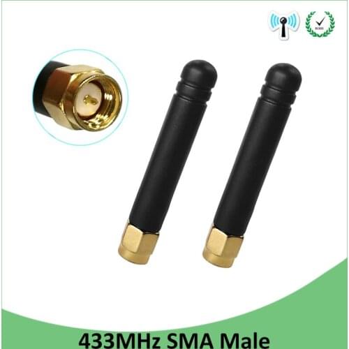10pcs 433MHz Antenna 3dbi SMA Male Connector 433 MHz Directional Antena Small Size Waterproof Antenne for Lorawan watermeter