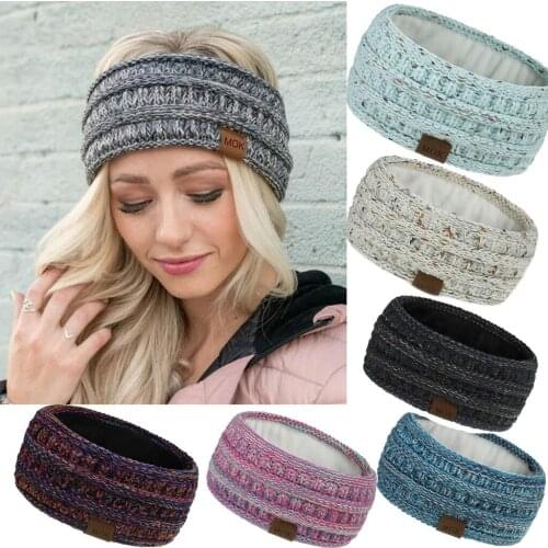 Top Selling Product In 2021 Women Fashion Keep Warm Knitting Headband Handmade Sport Hairband Support Wholesale And Dropshipping