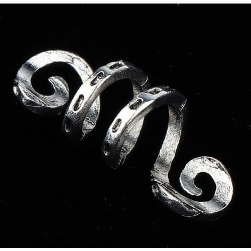 5pcs Vintage Silver Adjustable Hair Dread Braids Gold Dreadlock Beads Ring Cuffs Clips for Hair Rings Women Men Accessories