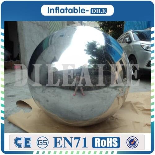 Inflatable Mirror Ball Attractive Brightness Shine Sphere Reflective Advertising Ball for Bar, Concert, Wedding, Christmas