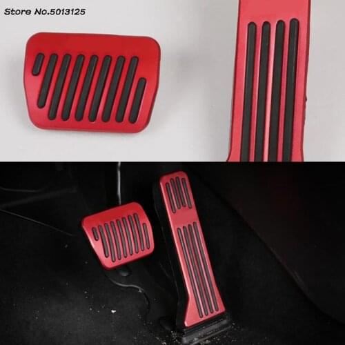 Aluminum Alloy Foot Pedal Accelerator Gas Fuel Brake Pedal Rest Pedal Pad Mats Cover for Mazda CX5 CX-5 2017 2018 2019 2020 2021