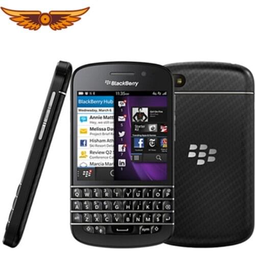 Q10 Original Unlocked Blackberry Q10 Dual Core 8MP 16GB ROM 2GB RAM Bluetooth WIFI 2100mAh QWERTY Keyboard Smartphone
