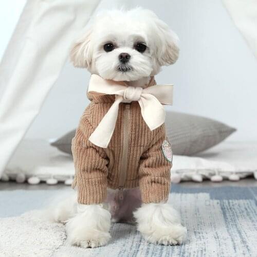 Autumn and Winter Dog Coats with Hat Cotton Velvet Multi Colors S-xxl Sizes for Small Medium Dog Clothes for Pug Dogs