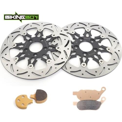BIKINGBOY 11.5" Front Rear Brake Discs Rotors Disks + Pads For Harley LSTSB Softail Cross Bones 1584 2008 2009 2010 2011 Set