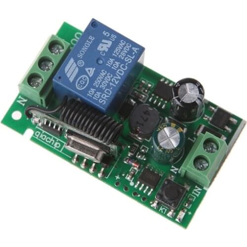 AC 220V 1CH RF 433MHz Wireless Remote Control Switch 1 Relay Light Controller Dropship