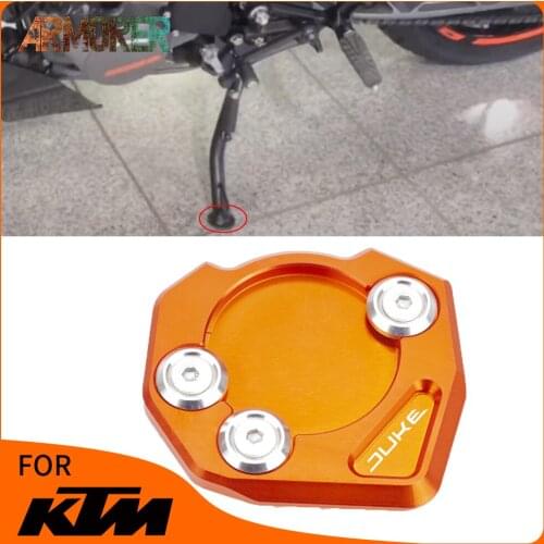 Motorcycle Kickstand For DUKE 125 200 250 390 duke 125 duke200 duke 250 duke390 Motorcycle Side Stand Enlarge extension pad 2018