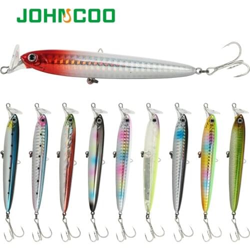 JOHNCOO Rocket Bait 95 Fishing Lure Sinking Fishing Lure for Bass 95mm 22g Wobbler Pencil Lures and Artificial Bait Stickbaits