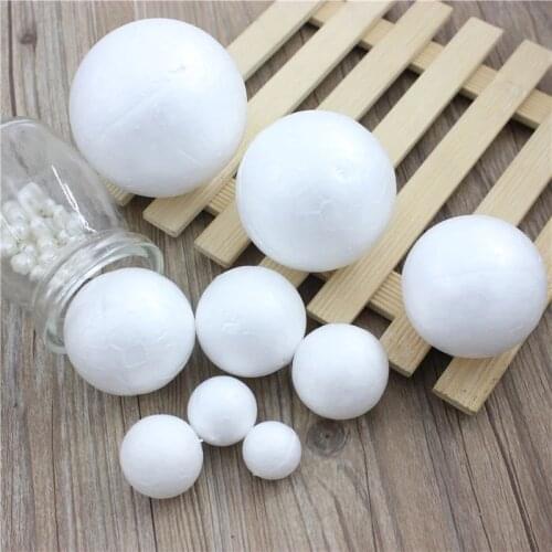 10-100Pcs DIY Party Wedding Ball Spheres Decoration Crafts Modelling Polystyrene Styrofoam Foam Ball Decoration Supplies