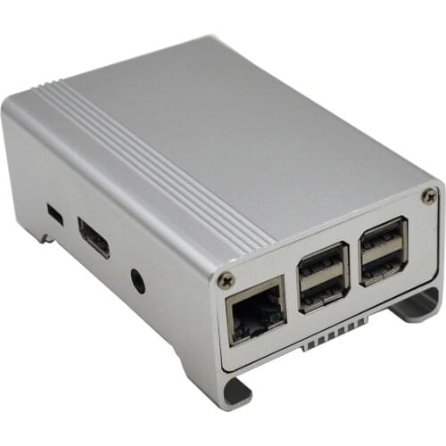 Aluminum Alloy Protective Case For Raspberry Pi 3/Pi 2/B+ Enclosure With Cooling Fan Black Sliver Enclosure Case