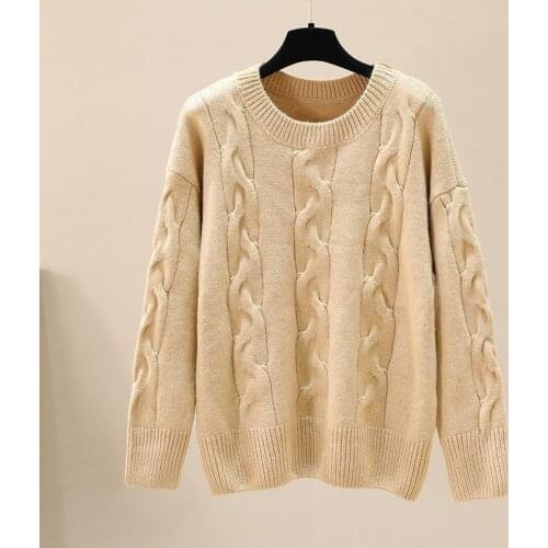 2021 autumn and winter new sweater women loose round neck long-sleeved pullover women fashion trend all-match knitted top