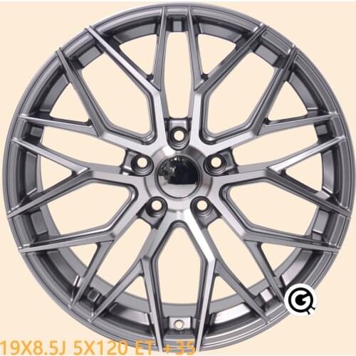 19inch alloy wheel 8.5J 5holes 5X120 offset 35 gun-metal grey machine face