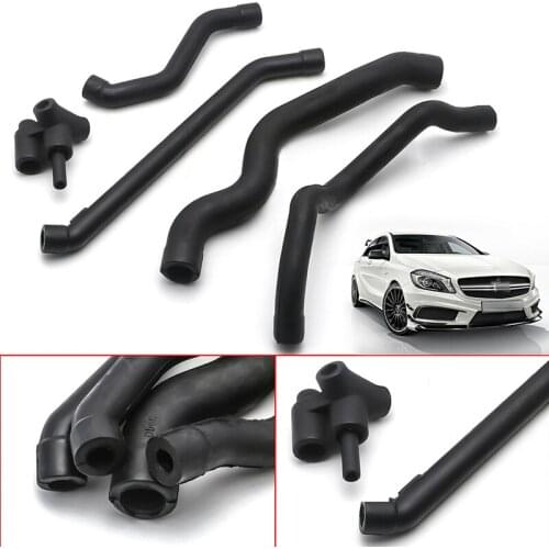 5 Pcs Black Crankcase Ventalation Breather Hose Pipe Connector Kit Car Parts For Mercedes-Benz C240 C280 C320 C43 AMG C55