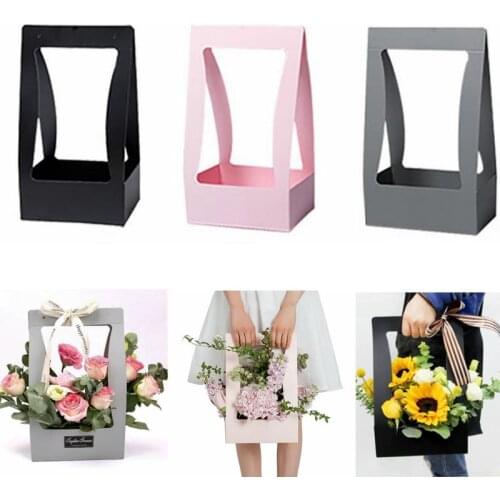 5PCS Valentines Day Presents Box Bouquet Paper Foldable Flower Box for Wedding Gift Bag Wrapping Party Festival Flower Boxes