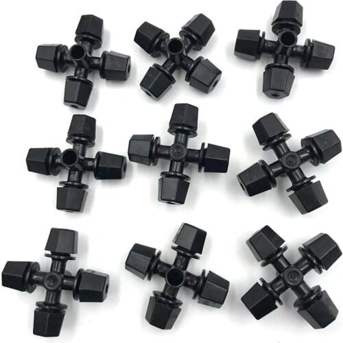 50/100pcs/lot Garden Mist Cooling System Sprayers Micro Sprayer 4 nozzles Water Spray Mist flowers greenhouse humidification