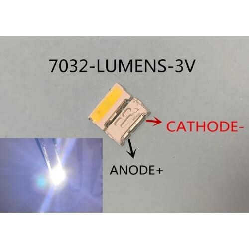 500pcs LUMENS LED Backlight Edge LED Series 0.7W 3V 7032 Cool white For SAMSUNG LED LCD Backlight TV Applicatio A150GKCBBUP5A