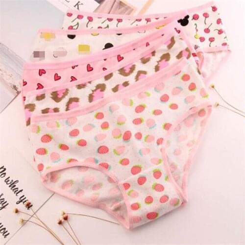 7 Pcs Cotton Underwear for Girls 2018 New Children Soft Panties Teenages Candy Color Briefs SQ-Y35XL-7P