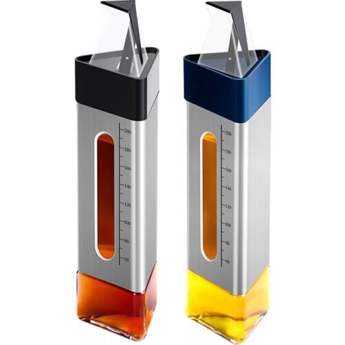 8oz Olive Oil Dispenser, Stainless Steel Oil Bottle Drip-Free Vinegar and Soy Sauce Bottle for Kitchen Cooking