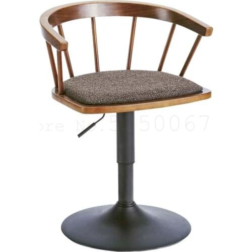 Solid wood bar stool high stool rotary bar chair fashion simple Windsor chair home lift chair
