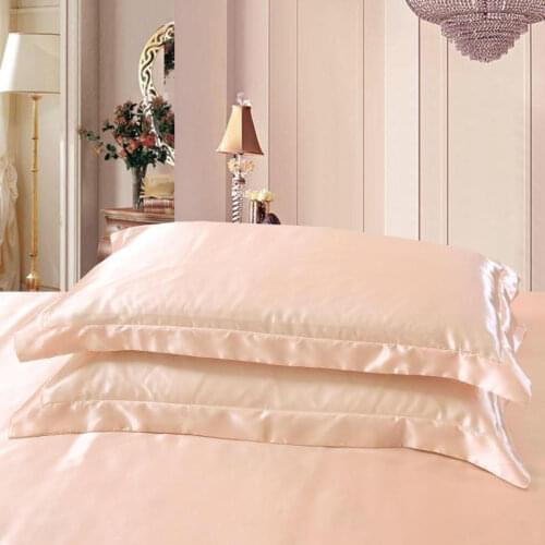 J Emulation silk Satin Pillowcase Pillow Case 1Pc Silk Pillow Case 48cmx74cm Various Colors to Choose Standard/Queen