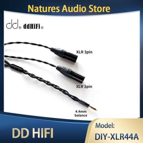 DD ddHiFi DIY-XLR44A Balanced 4.4 to XLR 3pin Analog Cable, Hi-Res Music Player Cable to Speakers