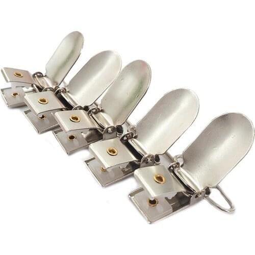 Chenkai 10PCS/LOT 25mm Baby Metal Clips Soothing Suspender Teething Dummy Pacifier Holders Accessories For Making Jewelry Gift