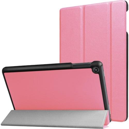 For Amazon Kindle Fire HD 8 2018 2017 Generation Slim 3-Folder Flip PU Leather Skin Magnet Smart Shell Stand Cover Sleeve Case