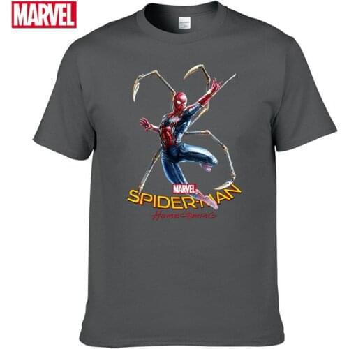 Marvel The Avengers spiderman t shirt Comfortable 100% cotton Fashion clothes for teens Summer short sleeve t-shirts #76