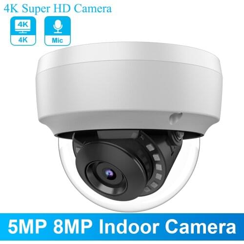 Hikvision Compatible IP Camera 8MP 4K Dome PoE Build-in MiC IR 5MP CCTV Security 2MP IR 50m HIKVISION Protocol Plug&Play Onvif