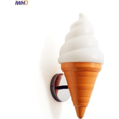 IWHD Nordic Modern LED Wall Lights Fixtures Ice Cream Children Room Beisde Lamp Wall Sconce Wandlampen Aplique Pared