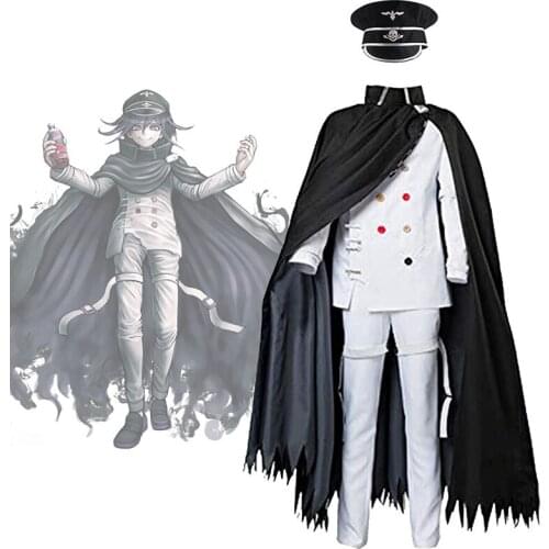 Anime Danganronpa V3 Kokichi Oma Cosplay Costume President Uniform Wig Cloak Hat Suit Halloween Carnival Party Costumes