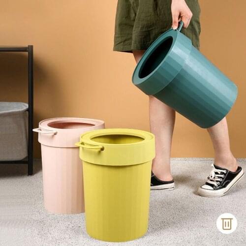 Nordic Style Creative Trash Can Household Living Room мусорное ведро Large Cute Kitchen Toilet Garbage Basket Floor Decoration