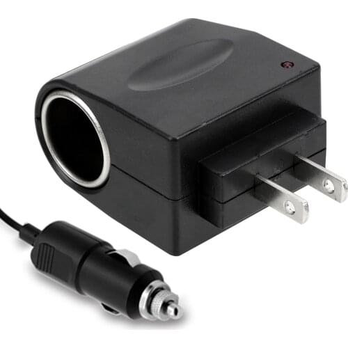 LEEPEE Black AC 220V To DC 12V Converter EU US Plug Car Cigarette Lighter Adapter Auto Accessories
