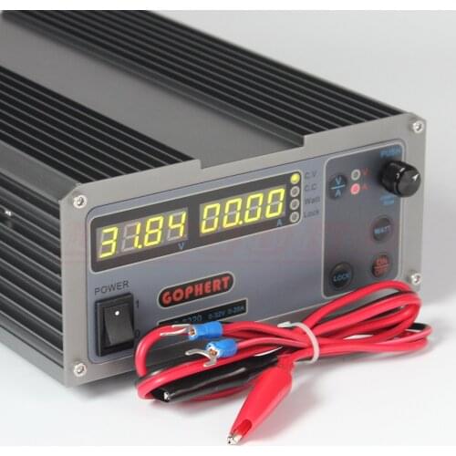 Mini cps-3220 DC Power Supply + 37pcs DC head Banana clip wire EU UK US adapter OVP/OCP/OTP low power 110V - 230V 0-32v 0-20A
