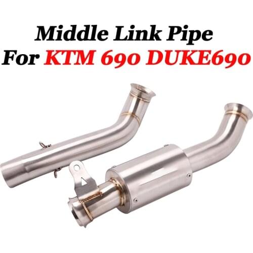 Motorcycle Exhaust Modified Middle Link Pipe Eliminator Exhaust Moto Escape Enhanced Air Pressure Slip On For 690 DUKE 690