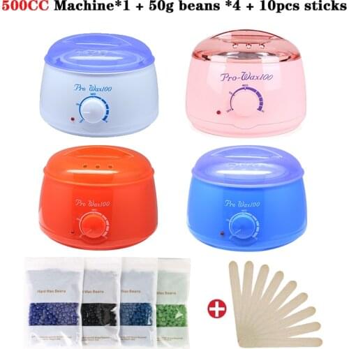 Big Size 500CC Wax Warmer Heater Paraffin Wax Machine Kit SPA Body Epilator Leg Depilatory Skin Care Hair With Hard Wax Beans