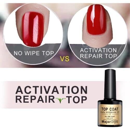 New 12ML Automatic Nail Art Repair Top Coat UV Gel Nail Polish Varnish Long-lasting Bright Nails Lacquer Manicure