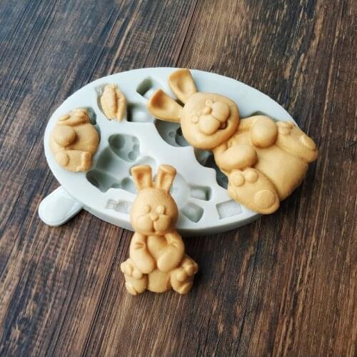 New cartoon rabbit silicone mold DIY sugar flower tool
