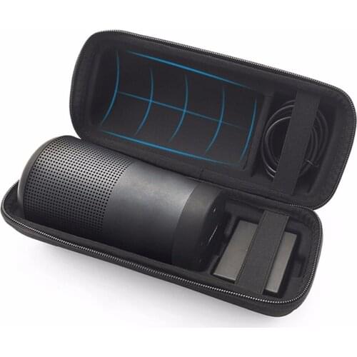 New PU Travel Protective Case For Bose Soundlink Revolve Bluetooth Speaker Carry Pouch Bag Cover Case Extra Space For Plug&Cable