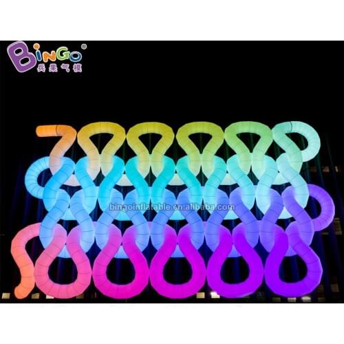 Personalized 20x12 meters inflatable braided tube for decoration / blow up tube with LED lighting toys for sale