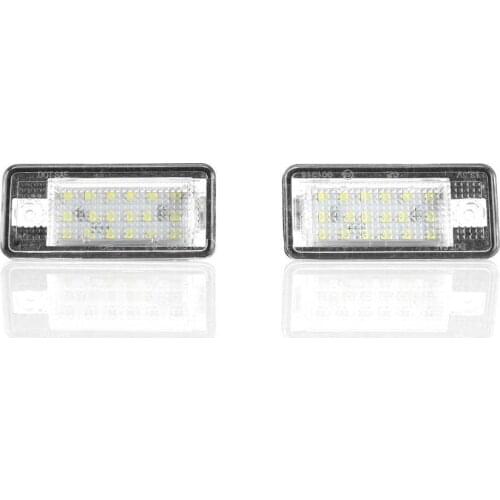 LED license plate light waterproof long life aluminum alloy bright white suitable for Audi A3/A4/A6 подсветка номера форд фокус