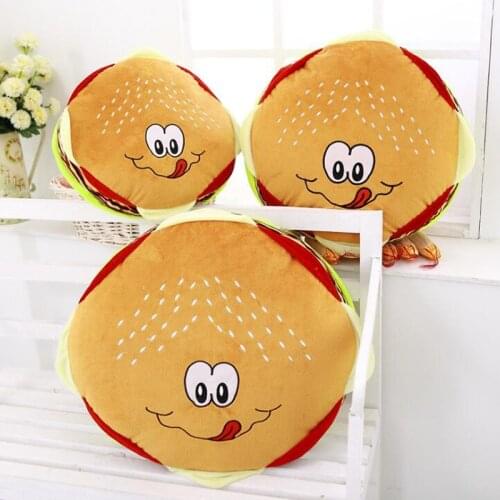 1PCS Creative Plush Toy Simulation Cartoon Hamburger Pillow Cute Burger Sofa Cushion Home Decoration Doll Child Birthday Gift