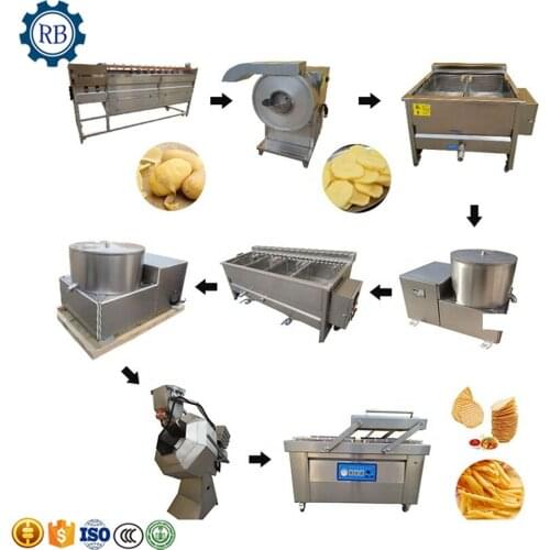 Manufacture Semi automatic potato chips making machine price of potato chips production line