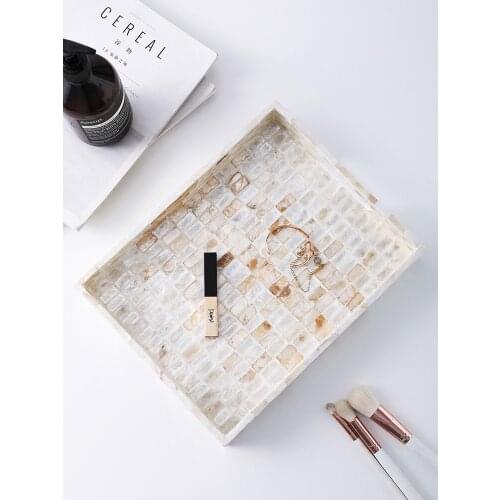 Rectangle storage tray fruit tray household storage tray living room decoration ornaments bedroom cosmetic storage stand Europe