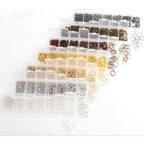 1box 3/4/5/6/7/8/10mm Jump Rings Split Rings Link Loops Connectors For DIY Jewelry Finding Making Accessories Wholesale